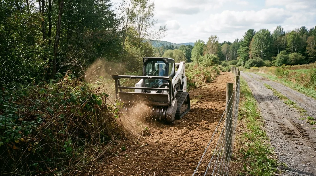 Narrow strips along fences, property lines, and access roads — Evansville, IN
