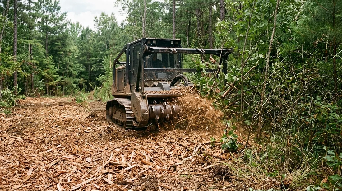 Stems from grass height up to roughly eight inches in diameter go down in one pass, with the chips — Evansville, IN